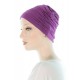 Elegant and Simple bamboo cancer headwear in purple color for women with Cancer