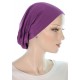 Bamboo Beanieband chemo beanie hat in purple color for women with Cancer