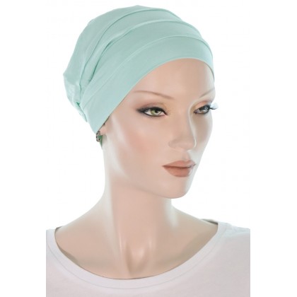 Simply Bamboo chemo beanie in light blue color for women with Cancer