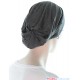 Chemo Beanies - Head Wraps with Bamboo BeanieBand In Dark Grey Bamboo Beanieband chemo beanies head wraps in dark grey color for women with Cancer