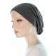 Chemo Beanies - Head Wraps with Bamboo BeanieBand In Dark Grey Bamboo Beanieband chemo beanies head wraps in dark grey color for women with Cancer