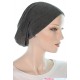 Chemo Beanies - Head Wraps with Bamboo BeanieBand In Dark Grey Bamboo Beanieband chemo beanies head wraps in dark grey color for women with Cancer