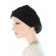 Chemo Cap with Bamboo inside The Duo In Black The Duo chemo cap bamboo inside in black color for women with Cancer