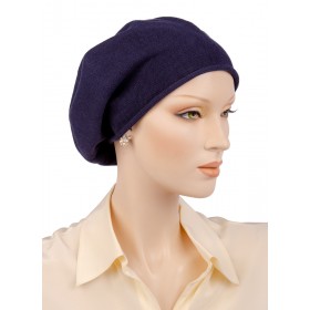 Cool and Trendy Cotton Chemo Cap in Navy Blue