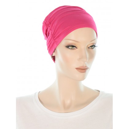 Elegant and Simple bamboo chemo cap in raspberry color for women with Cancer