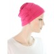 Elegant and Simple bamboo chemo cap in raspberry color for women with Cancer