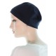 Stretchycap chemo cap for large head unisex in navy blue color for women or men with Cancer