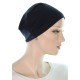 Stretchycap chemo cap for large head unisex in navy blue color for women or men with Cancer