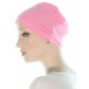 Stretchycap large head chemo cap unisex in pink color for women with Cancer
