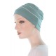 Two Times Bamboo chemo cap in blue sage color for women with Cancer