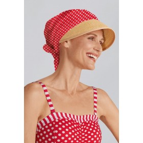 Chemo Cap With Sun Shield Summer Look Red