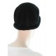 Cuty knitted cotton chemo caps in black color for women with Cancer