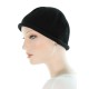 Cuty knitted cotton chemo caps in black color for women with Cancer