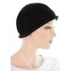 Cuty knitted cotton chemo caps in black color for women with Cancer