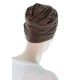 Elegant and Simple bamboo chemo caps in mocha color for women with Cancer