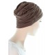 Elegant and Simple bamboo chemo caps in mocha color for women with Cancer