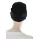 Stretchycap large head chemo caps for men or women black color