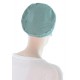 Simply Bamboo chemo caps in blue sage color for women with Cancer