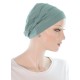 Simply Bamboo chemo caps in blue sage color for women with Cancer