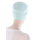 Two Times Bamboo chemo caps in light blue color for women with Cancer