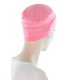Two Times Bamboo chemo caps in pink sherbet color for women with Cancer