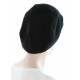 Cool and Trendy cotton chemo hat in black color for women with Cancer