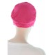 Simply Bamboo chemo hat in raspberry color for women with Cancer