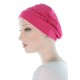 Simply Bamboo chemo hat in raspberry color for women with Cancer