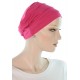 Simply Bamboo chemo hat in raspberry color for women with Cancer