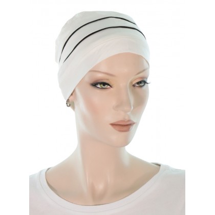 Chemo Hat Two Times Bamboo In Cream Two Times Bamboo chemo hat in cream color for women with Cancer