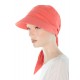 Brimmed Chemo Hats Top Elegance with Cotton In Coral Top Elegance cotton brimmed chemo hats in coral color for women with Cancer
