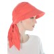 Brimmed Chemo Hats Top Elegance with Cotton In Coral Top Elegance cotton brimmed chemo hats in coral color for women with Cancer