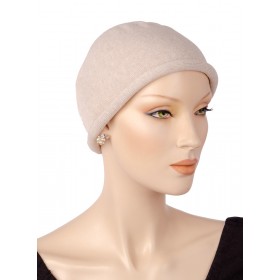 Cuty knitted Cotton Chemo Hats in Sand
