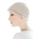 Cuty knitted cotton chemo hats in sand color for women with Cancer