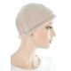 Cuty knitted cotton chemo hats in sand color for women with Cancer