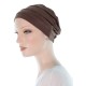 Simply Bamboo chemo hats in mocha color for women with Cancer