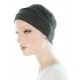 Chemo Hats Two Times Bamboo In Dark Grey Two Times Bamboo chemo hats in dark grey color for women with Cancer
