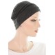 Chemo Hats Two Times Bamboo In Dark Grey Two Times Bamboo chemo hats in dark grey color for women with Cancer