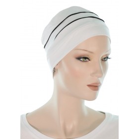 Two Times Bamboo Chemo Headwear in White