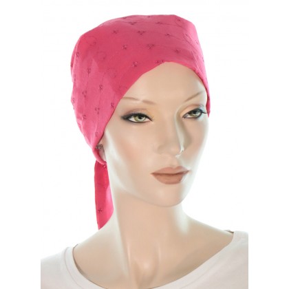 The Classic chemo scarf in fuchsia color for women with Cancer