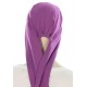 Chemo Scarf The Flexible Bamboo In Purple The flexible Bamboo chemo scarf in purple color for women with Cancer