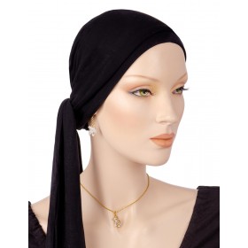 The Flexible Bamboo Chemo Scarves in Black