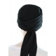 The flexible Bamboo chemo scarves in black color for women with Cancer