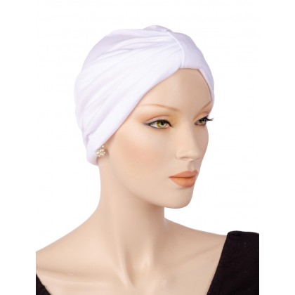 Bonnet cancer ComfortMix de couleur blanche