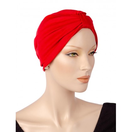 Turban chimio ComfortMix de couleur rouge