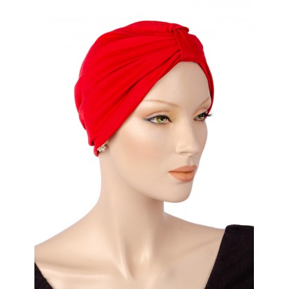 Comfortmix chemo turbans in red color for women with Cancer