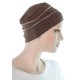 Two Times Bamboo chemotherapy caps in mocha color for women with Cancer