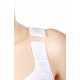 Ready to wear compression bra for use as a Lymphedema garment with side supports and large back
