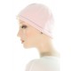 Bonnet chimio Le Mignon en coton Noué de couleur rose
