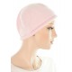 Cuty knitted cotton cancer hats in pink color for women with Cancer